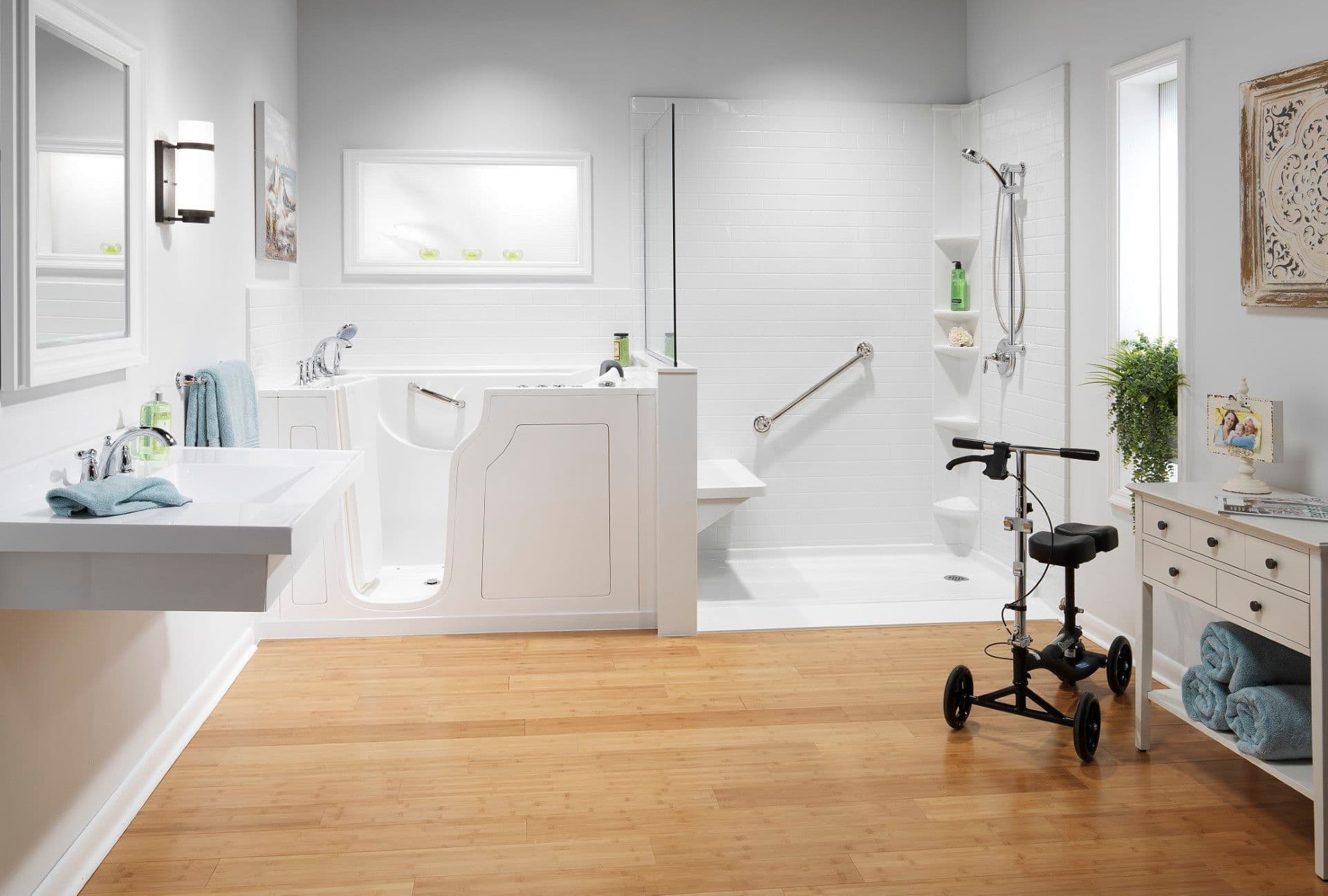 Walk in tub and shower