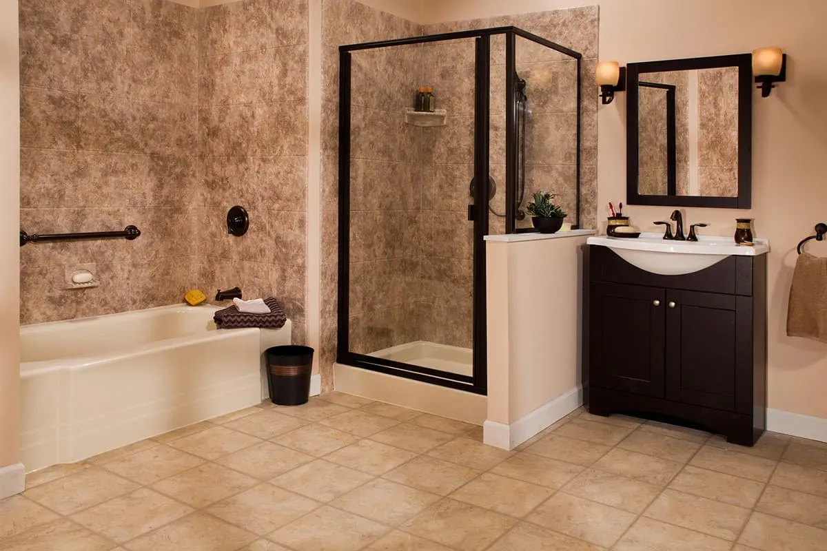 Shower and tub
