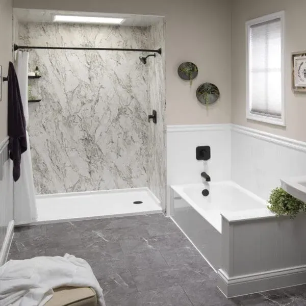 Shower and standalone tub