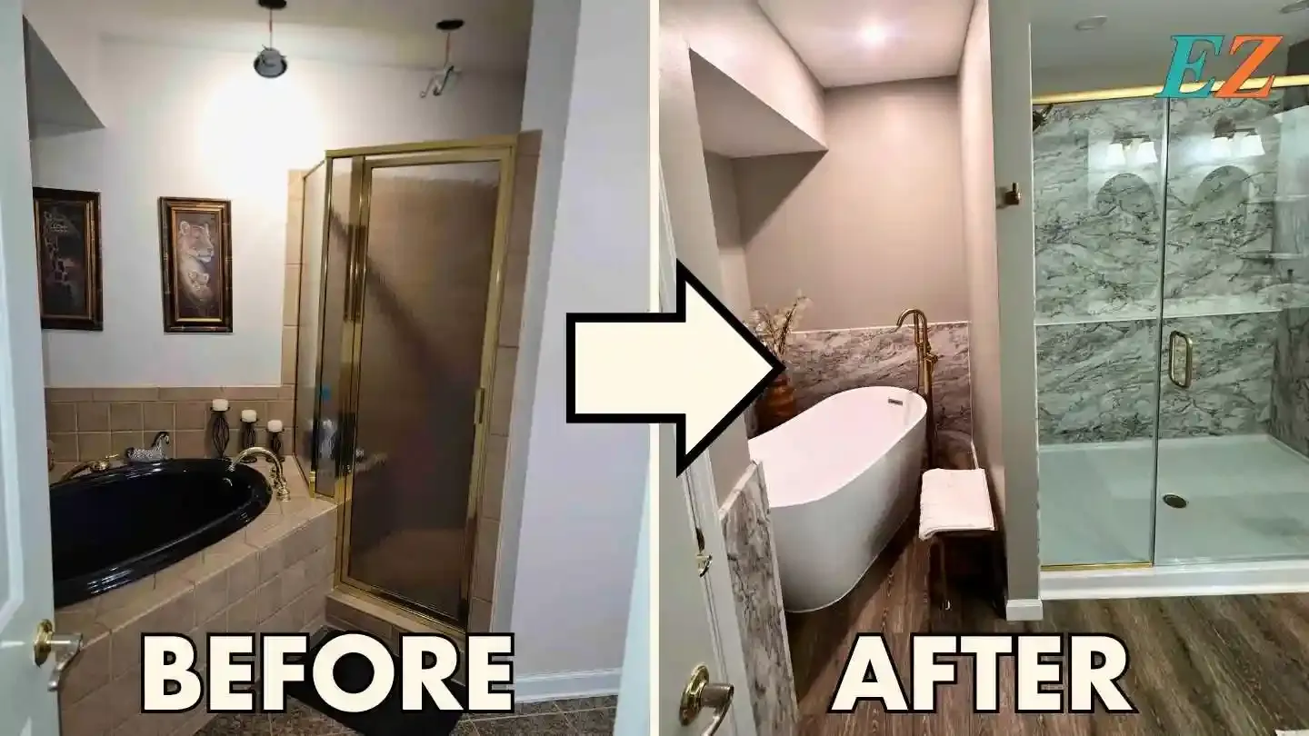 Before After Tub shower